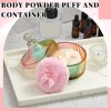Set De Puff For Polvo Tioncy Con Contenedor Mariposa Morado