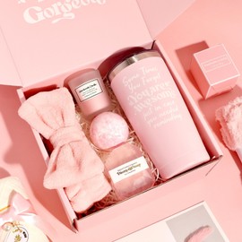Regalos de Cumpleaños para Mujer, Canasta de Spa Relajante para Mujeres, Paquete de Cuidado Personal para Mujeres, Regalos de Día de la Mujer, Caja de Regalos para Mamá Novia Hermana Ella Amiga