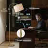 FINNCHY Gold Floor Lamp with Remote Control, 1200 Lumens Adjustable