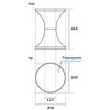 Stool, Red Color, Polypropylene, Diameter (approx.): 12.0 inches (30.5 cm),