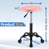 FNZIR Square Rolling Stool with Wheels Height Adjustable Swivel Stools