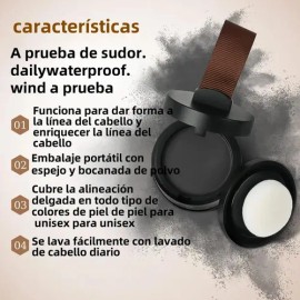 Polvo De Maquillaje Fibra Capilar Cubre Raíz De Cabello                                                                                               