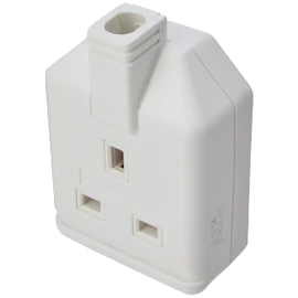 Masterplug ELS13W-01 Heavy Duty Single Socket Trailing Socket, without Plug and Cable, 13 Amp, White