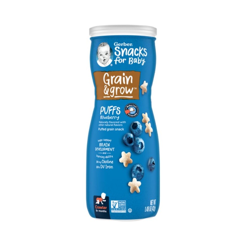 Gerber Graduates Blueberry Puffs Cereal Snacks 1.48 Ounce (Pack of
