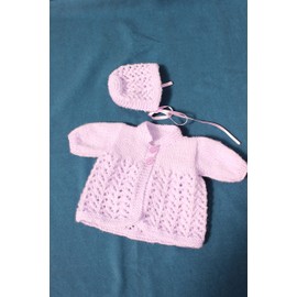 Knitting Pattern for Dolls Clothes comprising of Jacket, Leggings and Matching Bonnet, Dolls Knitting Pattern in 4ply Yarn, to fit a 10” to 12" Doll, Dolly Clothes Knitting Pattern KP640