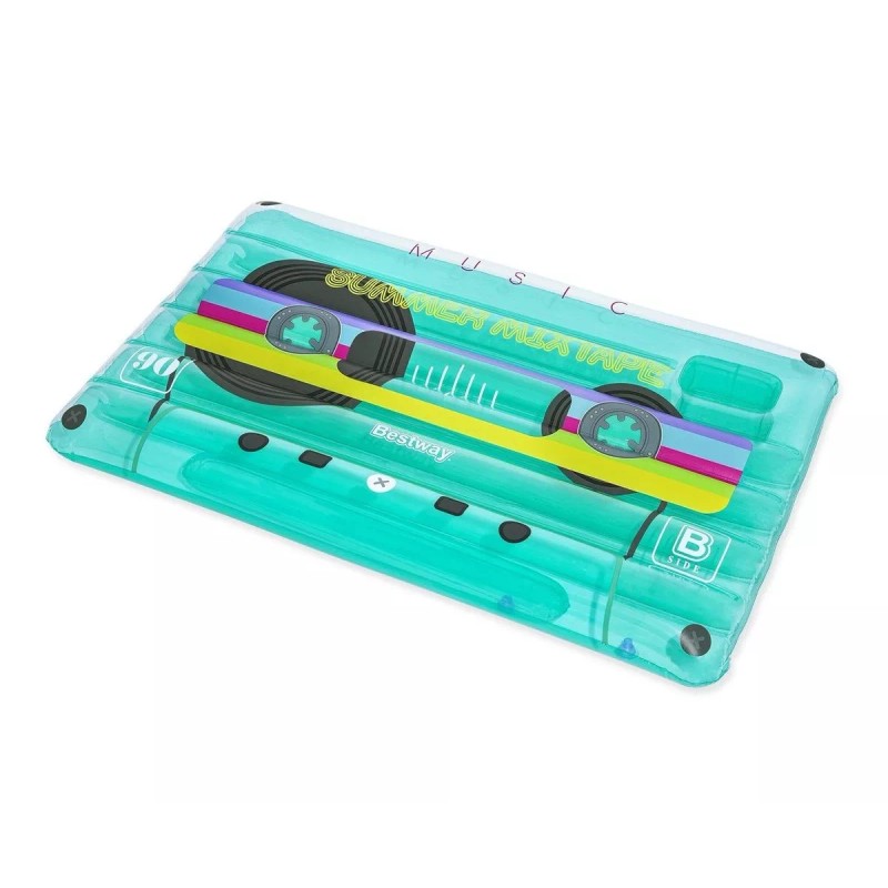 Bestway Colchoneta Flotador Salvavidas Vintage Tape Cassette Bestway
