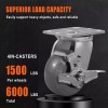 Syrantion 4 Inch Crowned Solid Polyurethane Heavy Duty Casters ,Capacity1500-