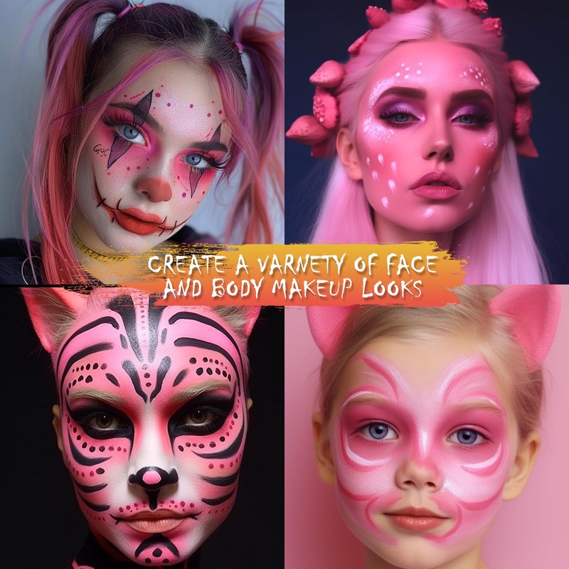 BOBISUKA Pink Liquid Texture Face and Body Paint Washable