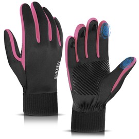 Sukeen Winter Warm Gloves Men Women,Cycling Gloves Running Gloves Touch Screen Gloves Warm Liners Gloves Anti-slip Thermal Gloves Windproof Gloves for Football Riding Driving Hiking Working Outdoor