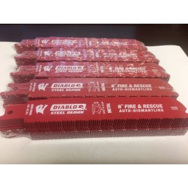 Freud 25 PACK Diablo DS0614WBF25 Diablo 6" 14 TPI Fire Rescue Reciprocating Saw Blade