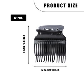 Bojueshaw 12PCS Heat Resistant Hair Sectioning Clips – Salon Hairdressing Styling Clamps for Perming, Curling and Blow Drying, Professional Hair Tools for Stylists