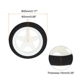 sourcing map RC Airplane Wheels OD 2.17" xID 0.08",White RC Airplane Aircraft Sponge Wheels RC Aircraft Foam Wheel Replacement for DIY RC Model Plane Aircraft, Pack of 1