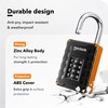 Locker Padlock with 4-Digit Code for Gym, School, Home, Work