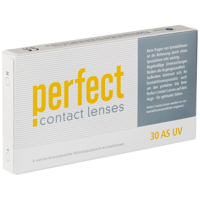 Perfect 30 AS UV Monthly Lenses, Soft, Pack of 6,