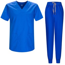 MISEMIYA - Uniforms Unisex Scrub Set – Medical Uniform with Scrub Top and Pants - 817-8316 - X-Large, Royal Blue
