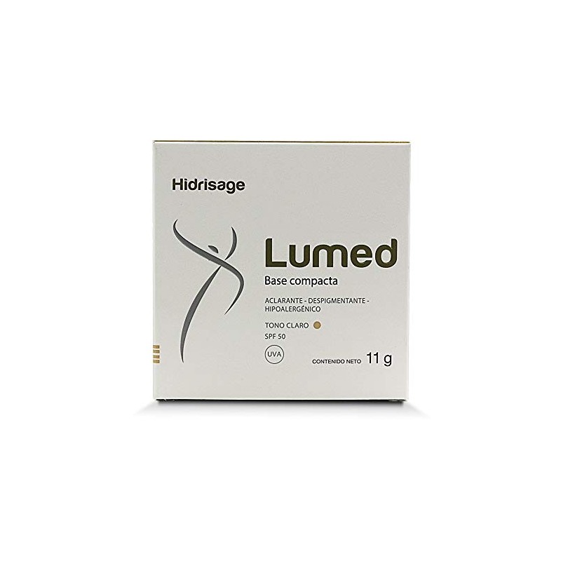 Lumed Base de Maquillaje Compacta, Aclarante y Despigmentante, Protector solar
