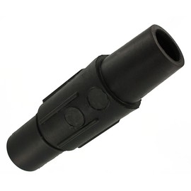 Leviton 17V26-E 17 Series, Single Pole Cam Type, Female, Vulcanized, Plug Taper Nose, Crimp Connection, 600 Volts, Black