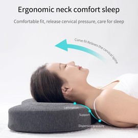 SleepSaver Essentials Ear Piercing Pillow for Side Sleepers with an Ear Hole for Ear Pain Ear Inflammation Pressure Sores, Adjustable Memory Foam Pillow with Hole, Ear Guard Pillow, Dark Grey