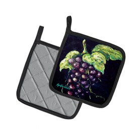 Caroline's Treasures MW1362PTHD Welch's Grapes Pair of Pot Holders Kitchen Heat Resistant Pot Holders Sets Oven Hot Pads for Cooking Baking BBQ, 7 1/2 x 7 1/2