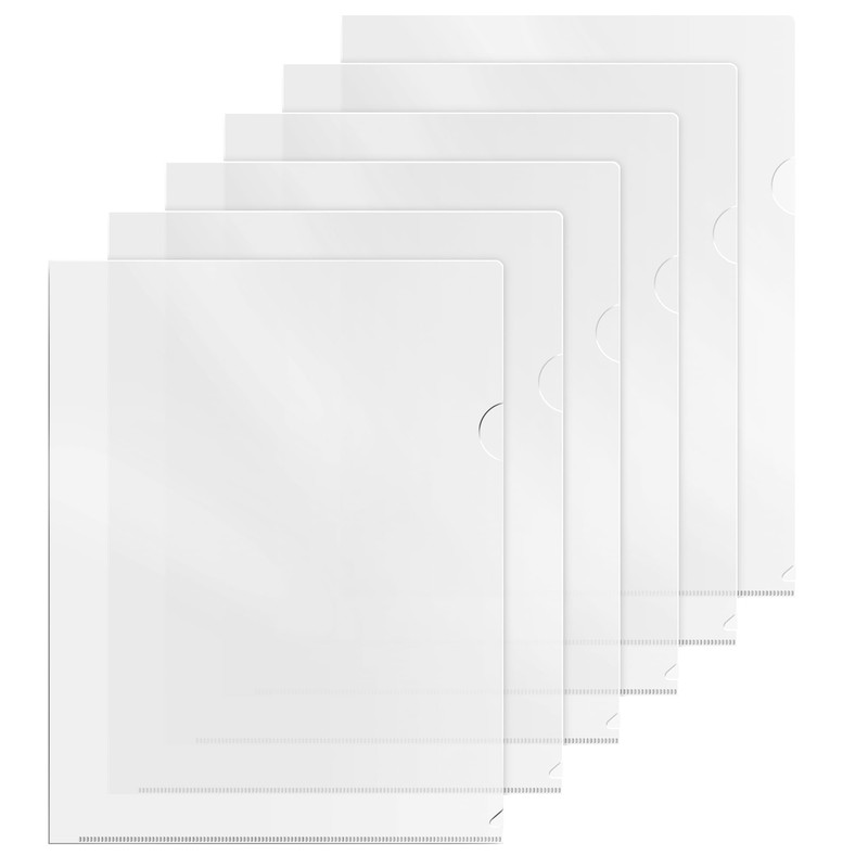 Dunwell Clear Folders for Documents, Plastic 8.5x11 File Sleeves for