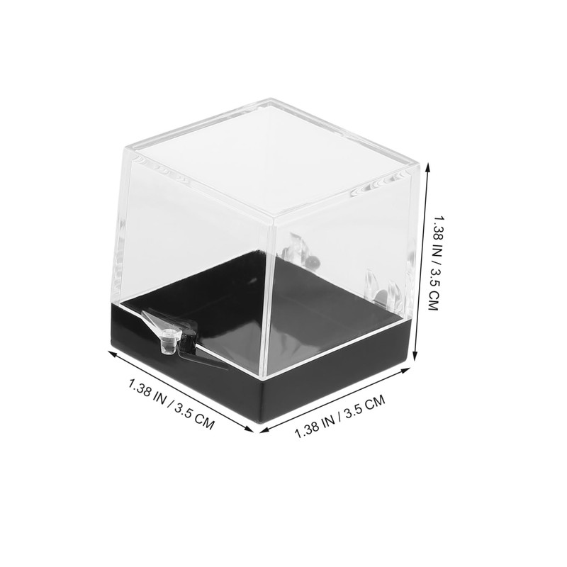 Gatuida 6Pcs Clear Specimen Display Box Durable Storage Holder for