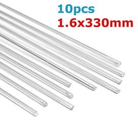 MASUNN 10pcs 1.6 x 330 mm Aluminium Alloy Silver Welding Soldering Wire Solder Wig Filling Rod