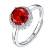 Suplight June Birthstone Ring Ruby Womens Ring Sterling Silver Promise