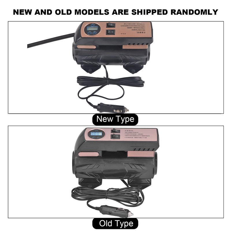 Portable Auto Air Pump Compressor Tire Inflating Tool with 3