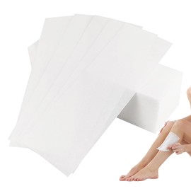 Pack of 100 Fleece Strips for Warm Wax and Sugar Paste, Wax Strips, Fleece Wax Strips, Bikini Wax Strips for Legs, Armpit, Arms, Intimate Areas, Body, Face Hair Removal (7 x 20 cm)