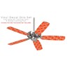 Wavey Red - Ceiling Fan Skin Kit fits most 42
