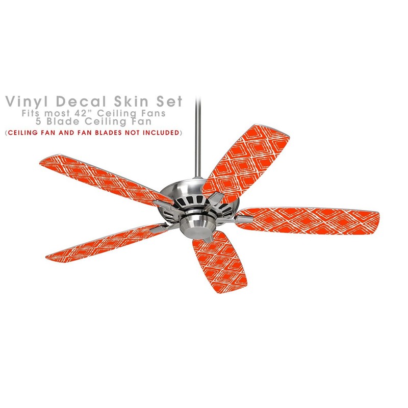 Wavey Red - Ceiling Fan Skin Kit fits most 42