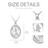 AHTAMOS Saint Christopher Necklace 925 Sterling Silver St Christopher Necklace