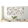 yearainn Floral Framed Wall Art - Beige White Flower Canvas