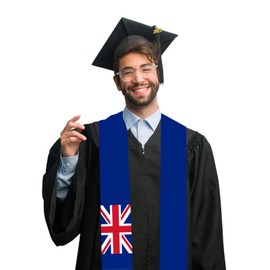 5x72 Inch National Graduation Stole Sash Unisex Adults Class of 2025 Graduation Stole (The United Kingdom)