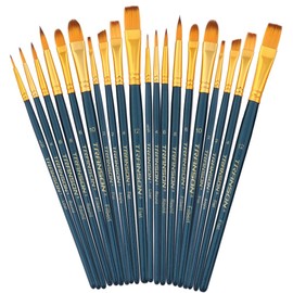 Transon 20pcs Bulk Artist Painting Brush Set for Acrylic Watercolor Gouache Hobby Craft Face Rock Painting