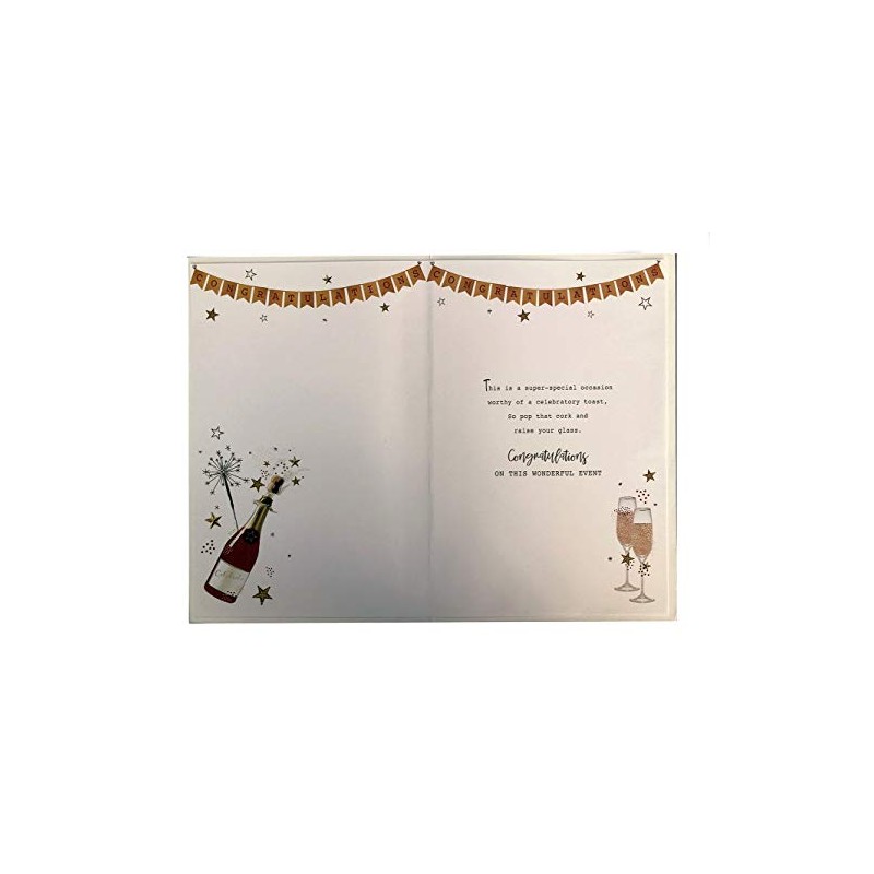 Special Days Happy 40th Ruby Anniversary Champagne Bunting Design Card
