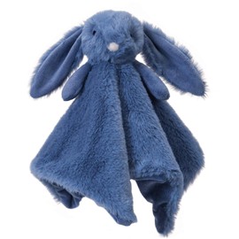 Apricot Lamb Stuffed Animals Navy Blue Bunny Rabbit Comforter Blanket Security Blanket Infant Nursery Character Blanket Luxury Snuggler Plush Baby Lovey(Navy Blue Bunny, 13 Inches)