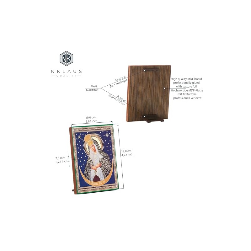 NKlaus The Merciful Mother of God Ostrobrama Wooden Icon 10