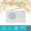 Ohm Electric AudioComm RAD-H234N-W 03-7053 Radio Small AM/FM Handy Radio,