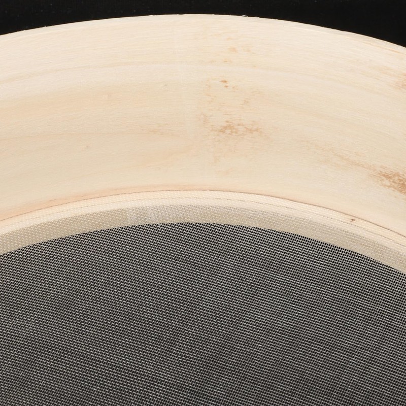HANABASS Wooden Flour Sieve 10 Inch Fine Mesh Round Sifter