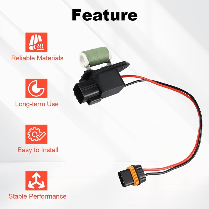 Radiator Fan Blower Motor Relay Resistor Compatible with 2009-2021 Chrysler