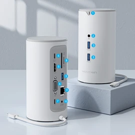 VENTION 12-in-1 Tower Docking Station