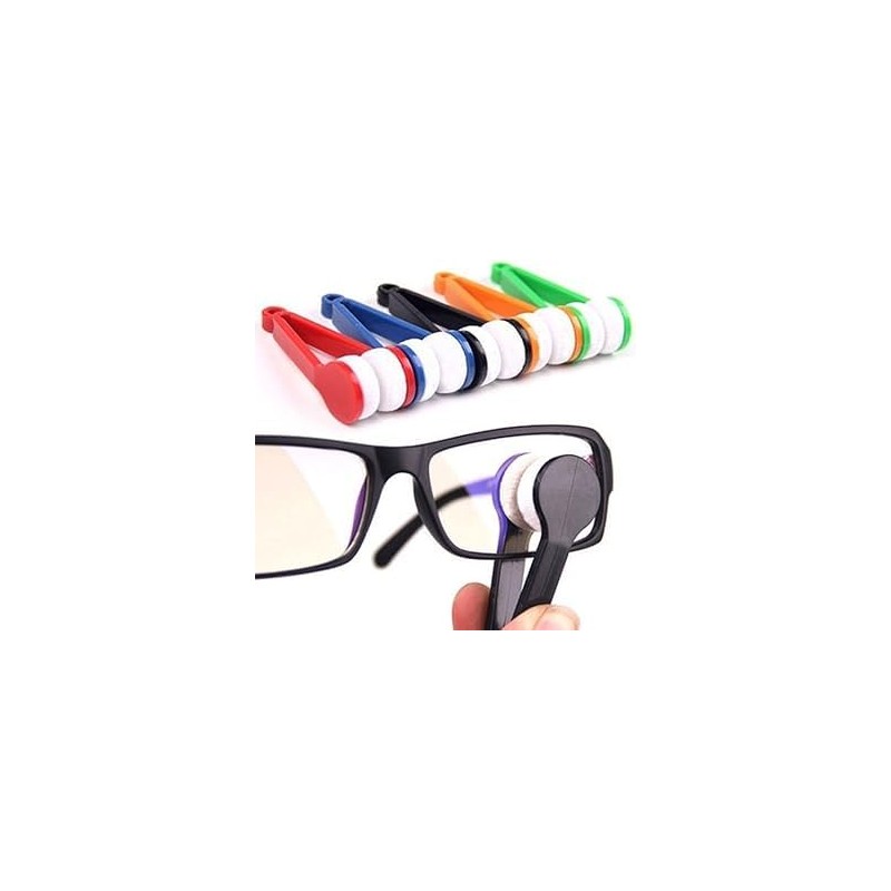 7Pcs Colourful Glasses Cleaner Tool with Keychain,Soft Cleaning Cloth Clip