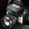 LED Headlamp with Motion Sensor Waterproof USB Rechargeable Headlight Zoomable