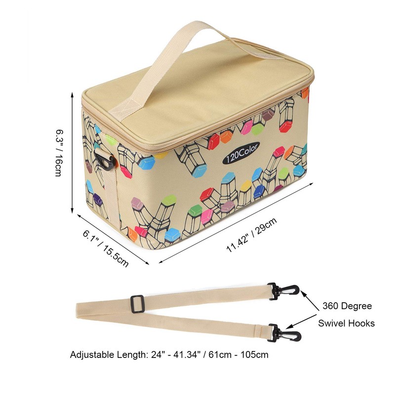 Toprema New Marker Pen Case Holder Multifunctional for 120 Markers