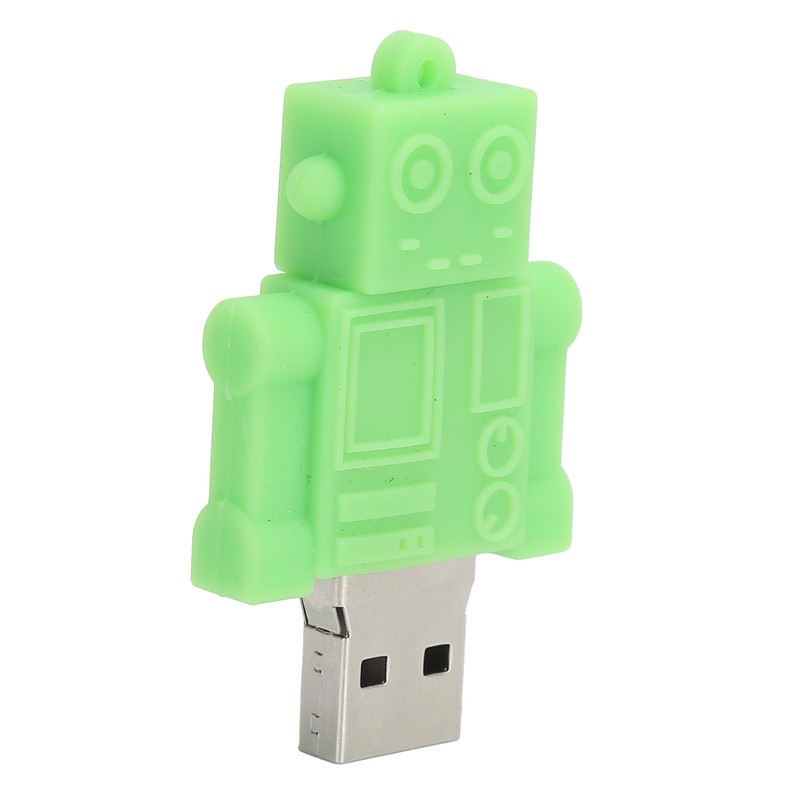 Cartoon U Disk Green Robot Appearance High Speed Bulk Storage