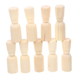 Gadpiparty 20pcs Wooden Peg Dolls with Hat Design DIY Painting Tools for Great for Crafts Graffiti and Imagination Activities for All Ages