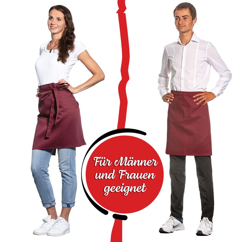 ZOLLNER Bistro Apron - Robust and Durable Front Pin in