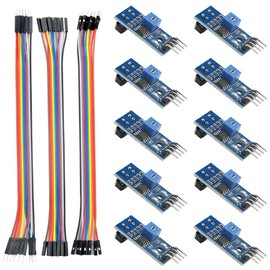 WMYCONGCONG 10個セット TCRT5000赤外線反射センサーモジュール IR用バリアライントラック光電スイッチ ジャンパー線付き 、Arduinoスマートカーロボット用