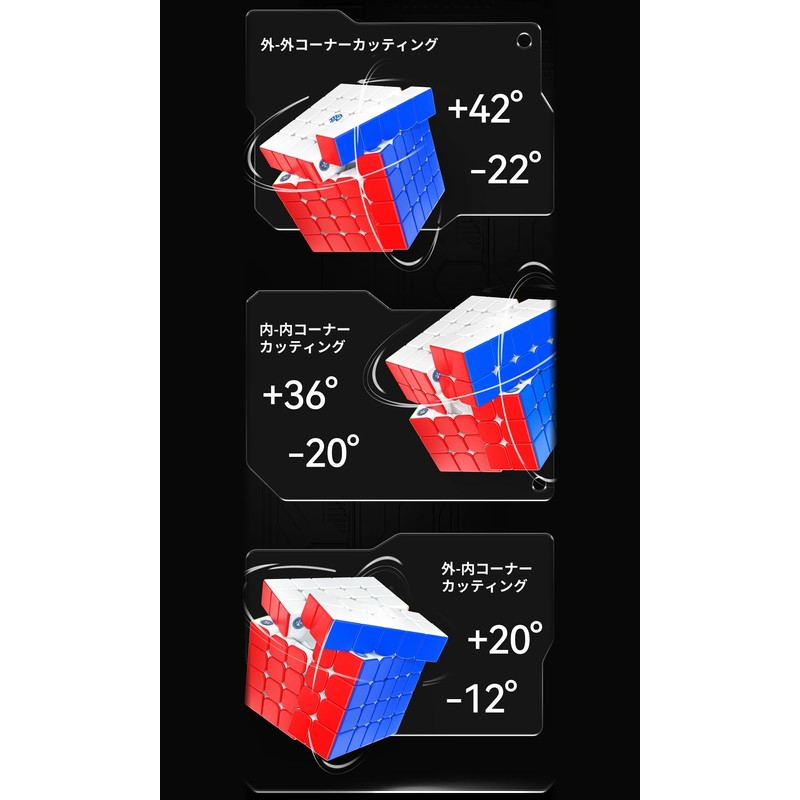 GAN562M Frosted 5x5 Cube, 6-sided Solving Instructions & Stand &